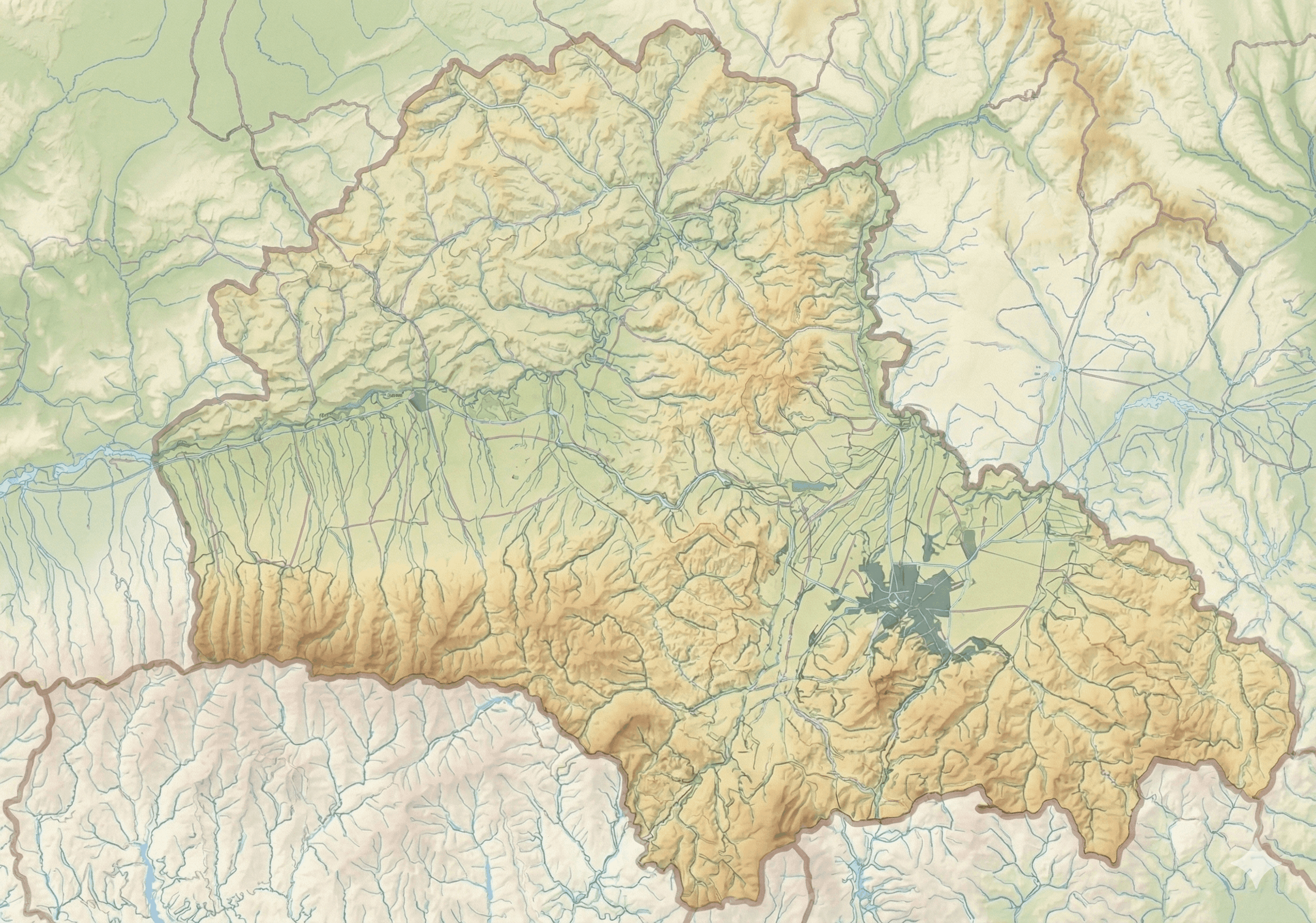 Harta Topografică Abstractă
